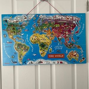 Janod Kids Magnetic World Map